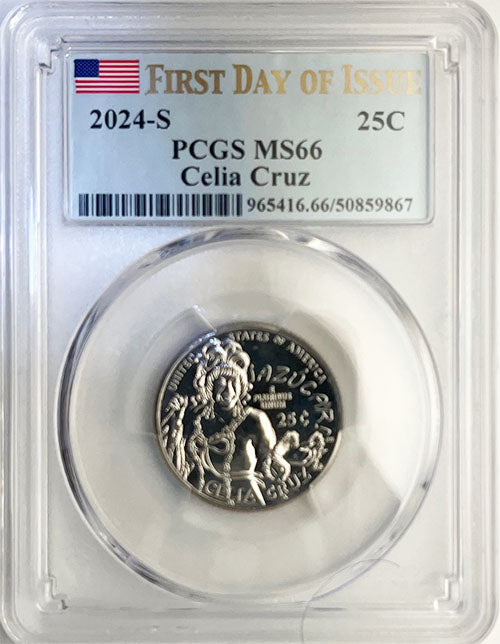 2024 PCGS Certified American Women Quarter Celia Cruz First Day of Issue Label - back