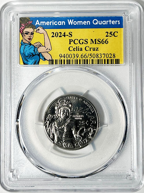 2024 PCGS Certified American Women Quarter Celia Cruz Rosie Label - back