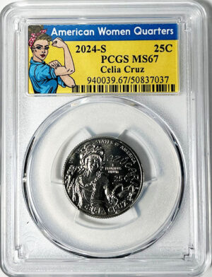 2024 PCGS Certified American Women Quarter Celia Cruz Rosie Label - back