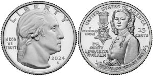 2024 American Women Quarters Dr. Mary Edwards Walker - front