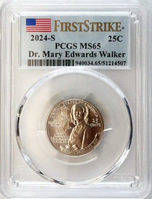 2024 PCGS Certified American Women Quarter Dr. Mary Edwards Walker First Strike Label - back