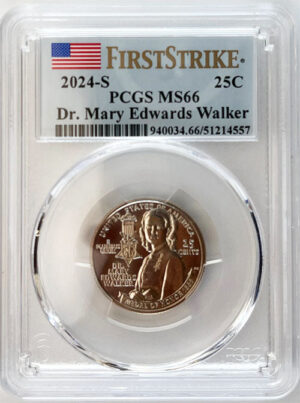 2024 PCGS Certified American Women Quarter Dr. Mary Edwards Walker First Strike Label - back