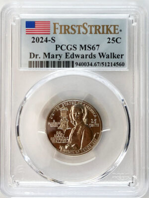 2024 PCGS Certified American Women Quarter Dr. Mary Edwards Walker First Strike Label - back