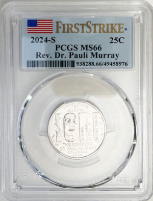 2024 PCGS Certified American Women Quarter Rev. Dr. Pauli Murray First Strike Label - back