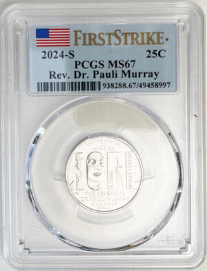 2024 PCGS Certified American Women Quarter Rev. Dr. Pauli Murray First Strike Label - back