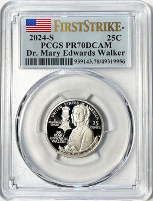 2024 PCGS Certified American Women Quarter Dr. Mary Edwards Walker First Strike Label - back