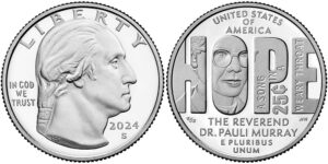 2024 American Women Quarters Rev. Dr. Pauli Murray - front