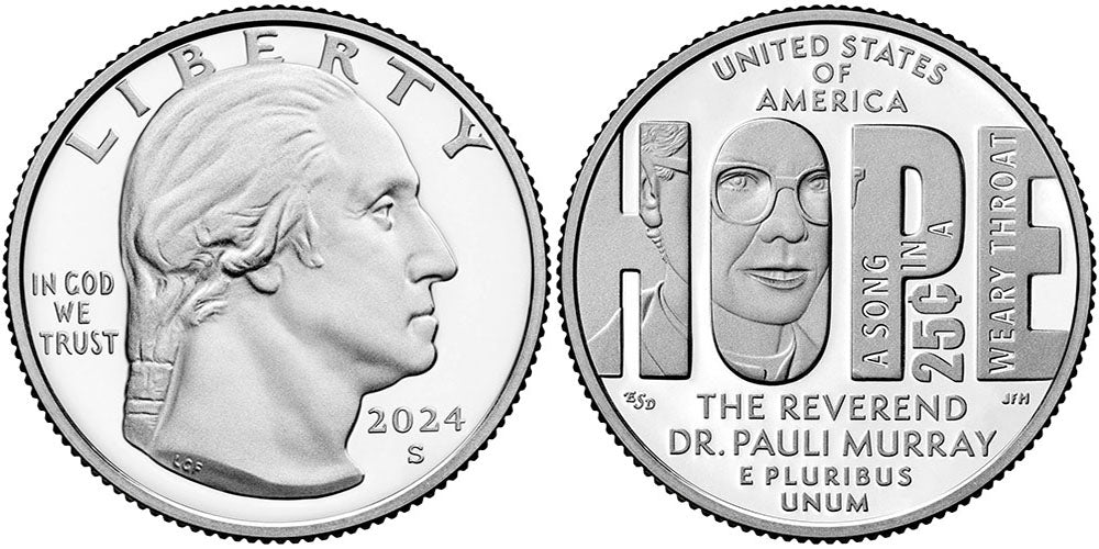 2024 American Women Quarters Rev. Dr. Pauli Murray - front