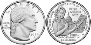 2024 American Women Quarters Patsy Takemoto Mink - front