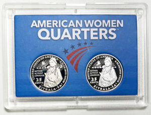 2022 - 25 S Clad and Silver Proof American Women Quarters in 2 by 3 Frosty Case - photo 16