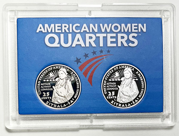 2022 - 25 S Clad and Silver Proof American Women Quarters in 2 by 3 Frosty Case - photo 16