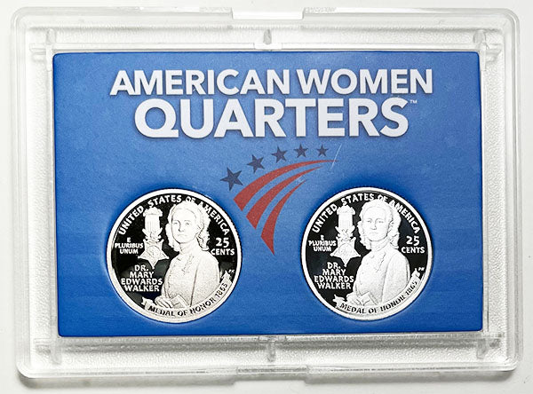 2022 - 25 S Clad and Silver Proof American Women Quarters in 2 by 3 Frosty Case - photo 14