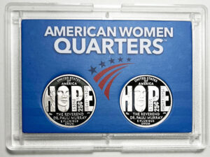 2022 - 25 S Clad and Silver Proof American Women Quarters in 2 by 3 Frosty Case - back