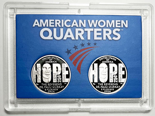 2022 - 25 S Clad and Silver Proof American Women Quarters in 2 by 3 Frosty Case - back