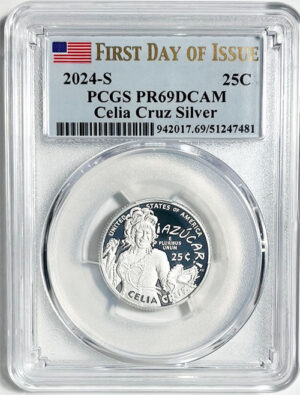 2024 PCGS Certified American Women Quarter Celia Cruz First Day of Issue Label - back