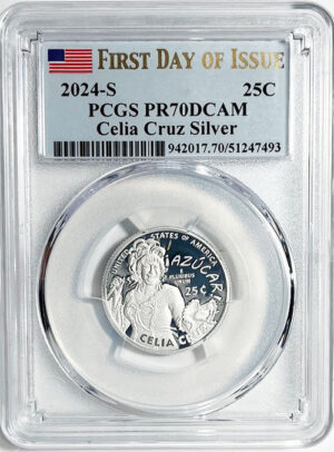 2024 PCGS Certified American Women Quarter Celia Cruz First Day of Issue Label - back