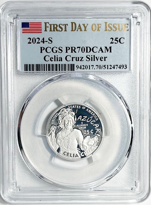 2024 PCGS Certified American Women Quarter Celia Cruz First Day of Issue Label - back