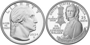 2024 American Women Quarters Dr. Mary Edwards Walker - front