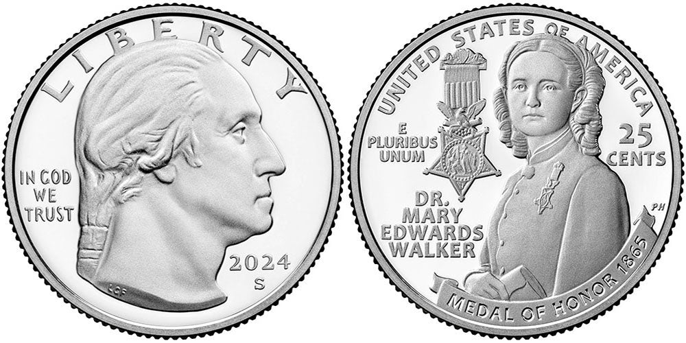 2024 American Women Quarters Dr. Mary Edwards Walker - front