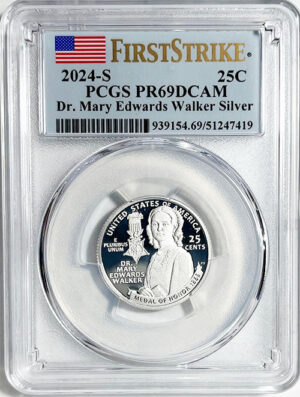 2024 PCGS Certified American Women Quarter Dr. Mary Edwards Walker First Strike Label - back
