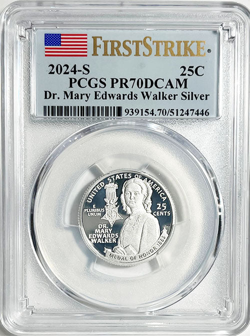 2024 PCGS Certified American Women Quarter Dr. Mary Edwards Walker First Strike Label - back