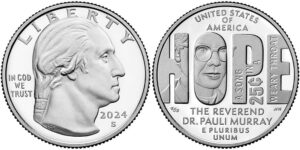 2024 American Women Quarters Rev. Dr. Pauli Murray - front