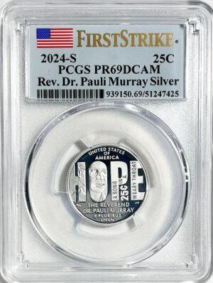 2024 PCGS Certified American Women Quarter Rev. Dr. Pauli Murray First Strike Label - back
