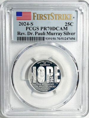 2024 PCGS Certified American Women Quarter Rev. Dr. Pauli Murray First Strike Label - back