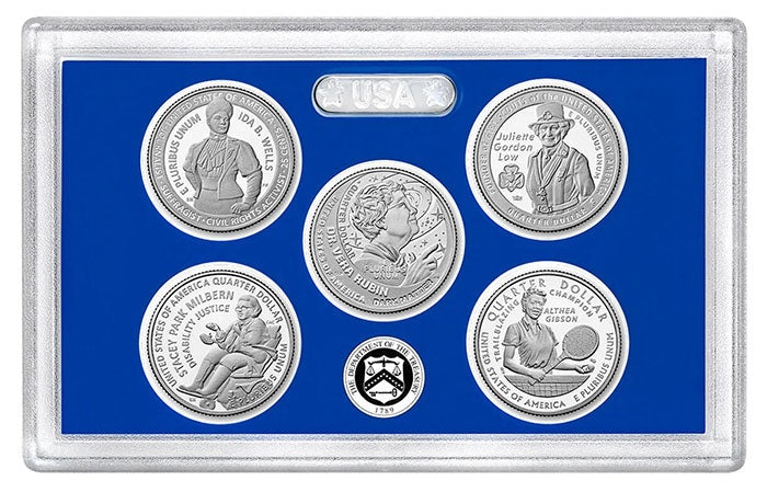 2022 - 25 American Women Quarter Mint Sets and Proof Sets from U.S. Mint - back