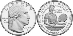 2025 BU & Proof American Women Quarter Althea Gibson - front
