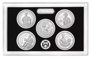 2022 - 25 American Women Quarter Mint Sets and Proof Sets from U.S. Mint - back