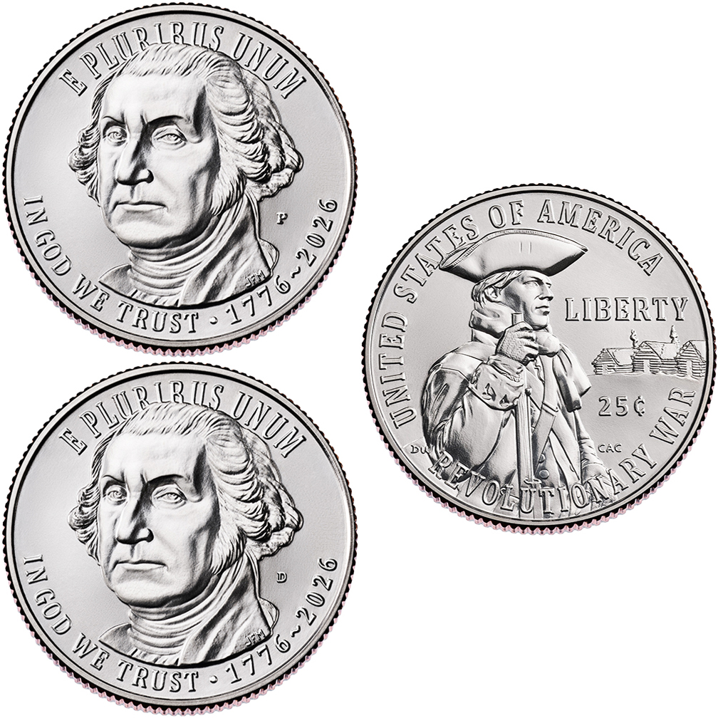 2026 250th Anniversary Semiquincentennial Revolutionary War Quarter - front
