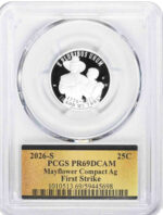 250th Anniversary Semiquincentennial Certified Proof Mayflower Compact Quarters